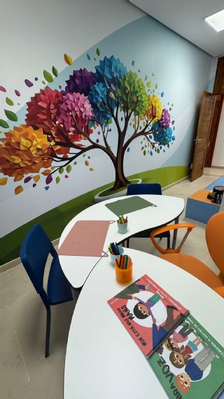 Sala de espera para menores en los Juzgados de Santiago